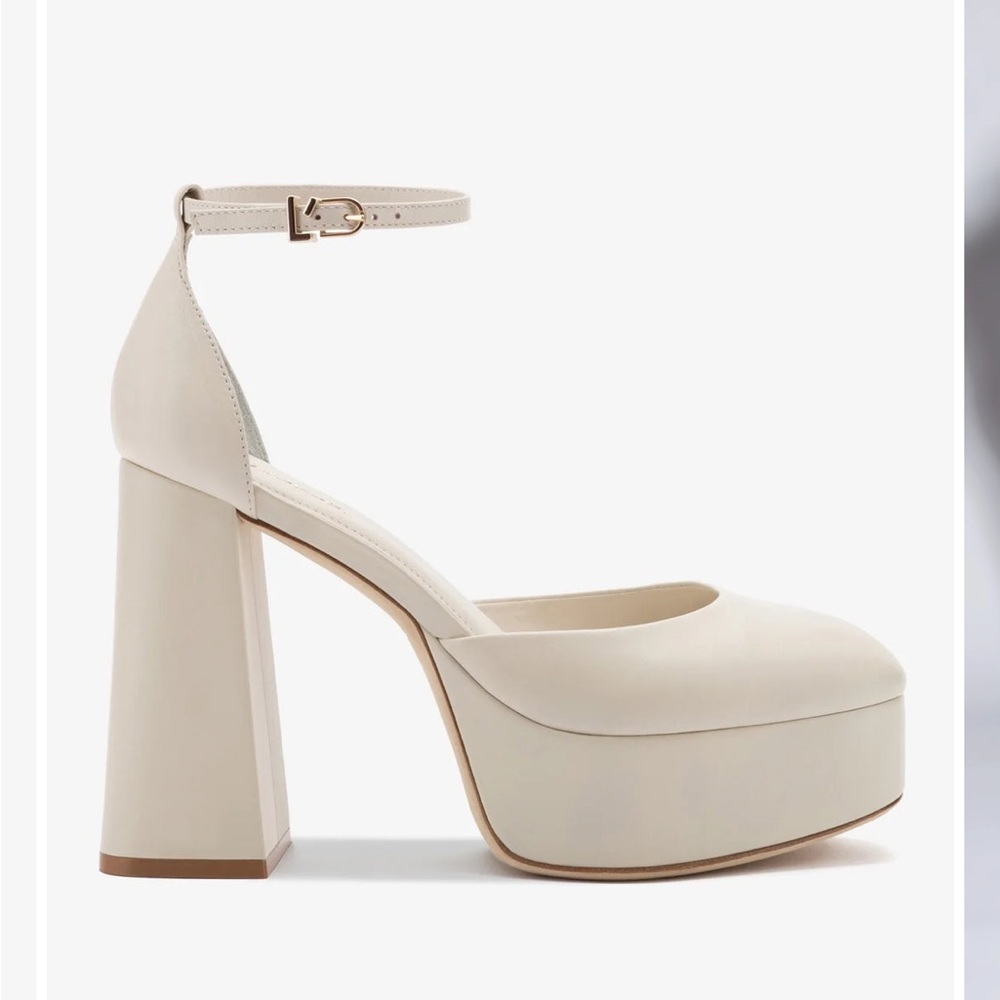 Larroude Cream ivory Platform Heels - Picture 2 of 7